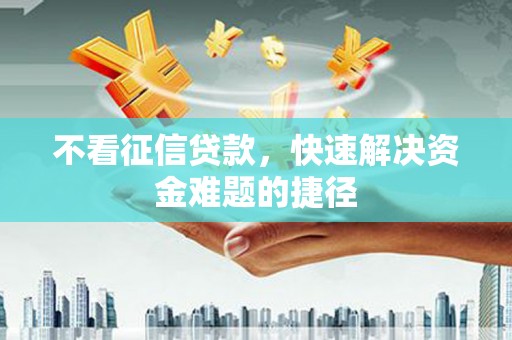 天宁不看征信贷款，快速解决资金难题的捷径