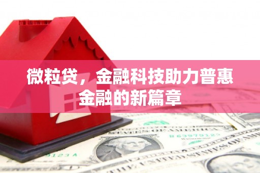 天宁微粒贷，金融科技助力普惠金融的新篇章