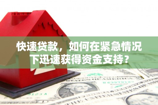天宁快速贷款，如何在紧急情况下迅速获得资金支持？