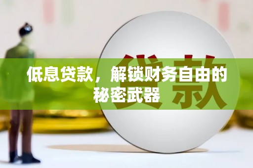 天宁低息贷款，解锁财务自由的秘密武器