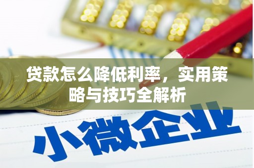 天宁贷款怎么降低利率，实用策略与技巧全解析