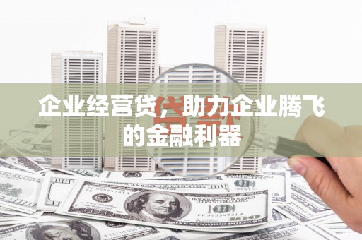 天宁企业经营贷，助力企业腾飞的金融利器