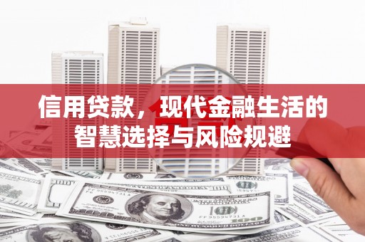 天宁信用贷款，现代金融生活的智慧选择与风险规避