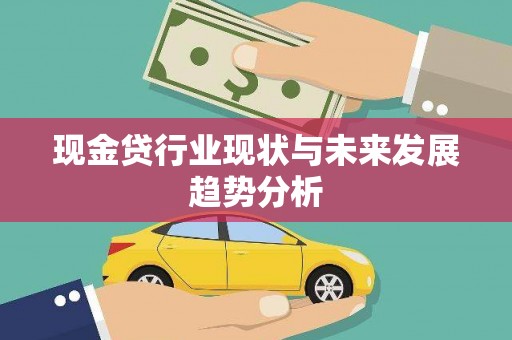天宁现金贷行业现状与未来发展趋势分析