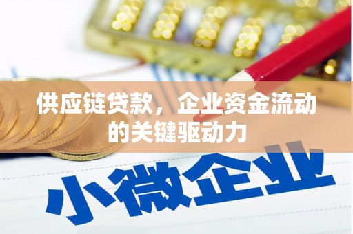 天宁供应链贷款，企业资金流动的关键驱动力