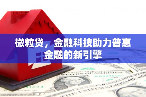 天宁微粒贷，金融科技助力普惠金融的新引擎