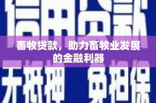 天宁畜牧贷款，助力畜牧业发展的金融利器