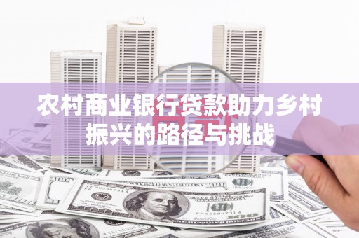 天宁农村商业银行贷款助力乡村振兴的路径与挑战