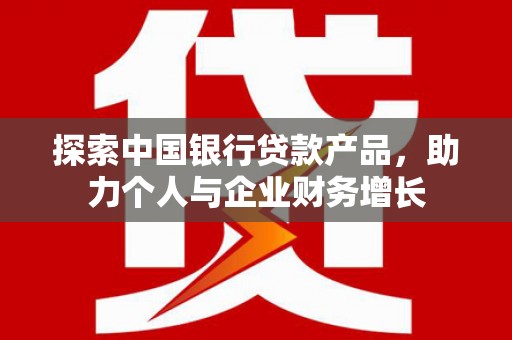 天宁探索中国银行贷款产品，助力个人与企业财务增长