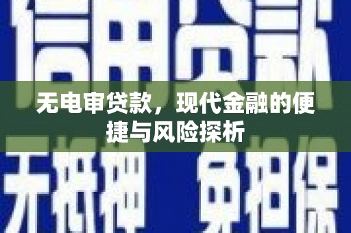 天宁无电审贷款，现代金融的便捷与风险探析