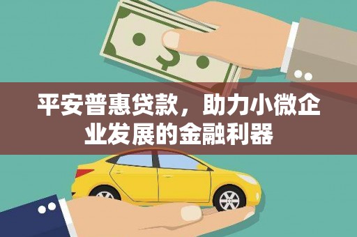 天宁平安普惠贷款，助力小微企业发展的金融利器