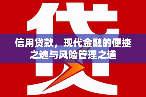 天宁信用贷款，现代金融的便捷之选与风险管理之道