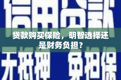 天宁贷款购买保险，明智选择还是财务负担？