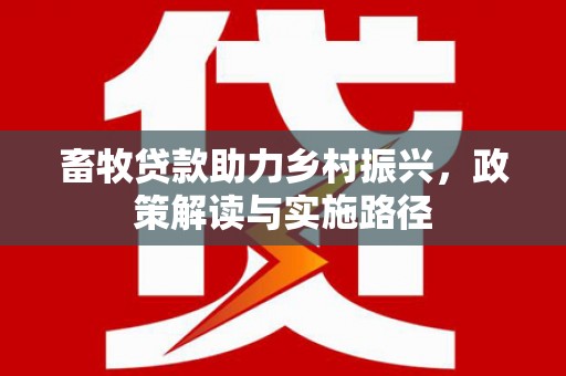 天宁畜牧贷款助力乡村振兴，政策解读与实施路径