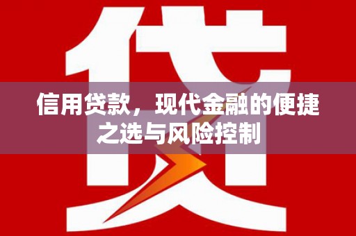 天宁信用贷款，现代金融的便捷之选与风险控制