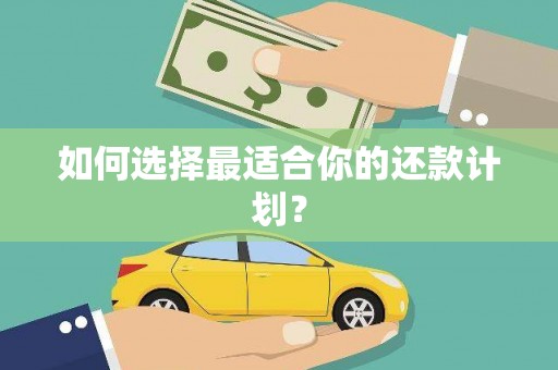 天宁如何选择最适合你的还款计划？