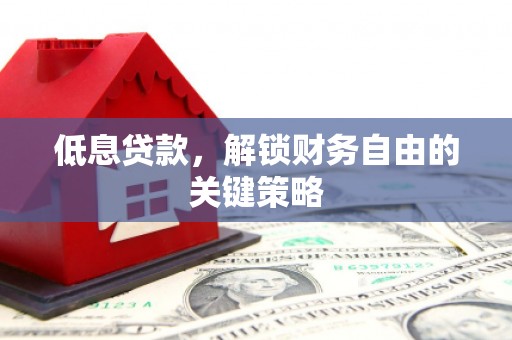 天宁低息贷款，解锁财务自由的关键策略