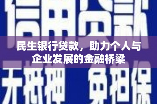 天宁民生银行贷款，助力个人与企业发展的金融桥梁