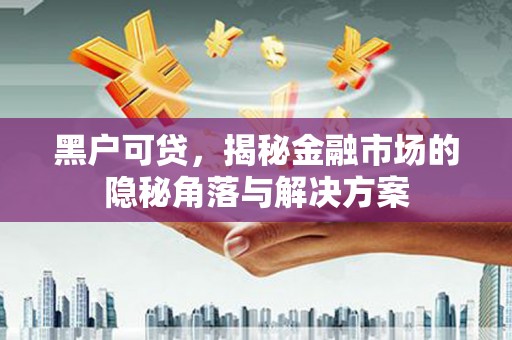 天宁黑户可贷，揭秘金融市场的隐秘角落与解决方案