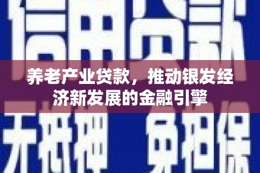 天宁养老产业贷款，推动银发经济新发展的金融引擎