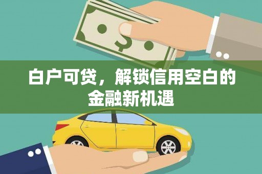 天宁白户可贷，解锁信用空白的金融新机遇