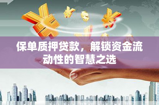 天宁保单质押贷款，解锁资金流动性的智慧之选