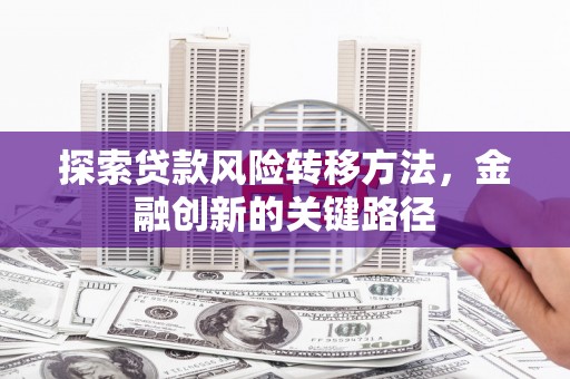 天宁探索贷款风险转移方法，金融创新的关键路径