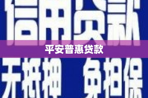 天宁平安普惠贷款