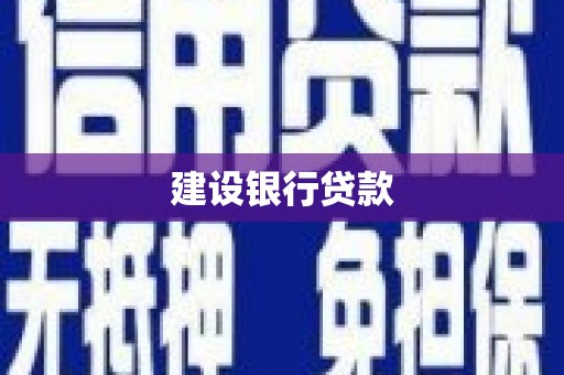 天宁建设银行贷款