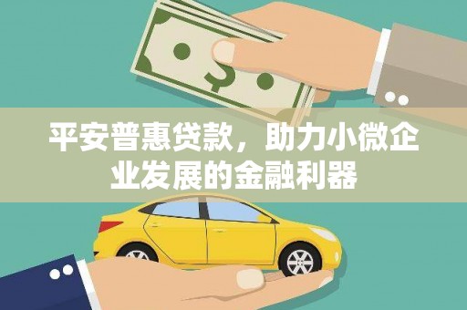 天宁平安普惠贷款，助力小微企业发展的金融利器