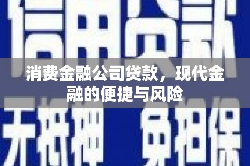 天宁消费金融公司贷款，现代金融的便捷与风险