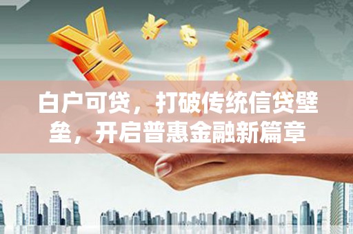 天宁白户可贷，打破传统信贷壁垒，开启普惠金融新篇章