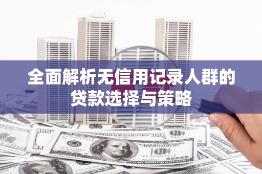 天宁全面解析无信用记录人群的贷款选择与策略