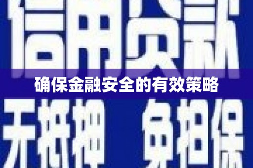天宁确保金融安全的有效策略