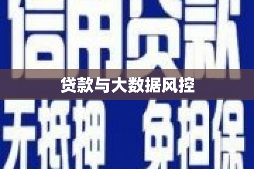 天宁贷款与大数据风控
